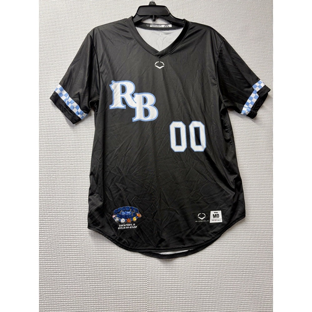 Evoshield Mens Black Sports Huddle Est. 1965 Shirt Sleeve Shirt Size Medium NWT